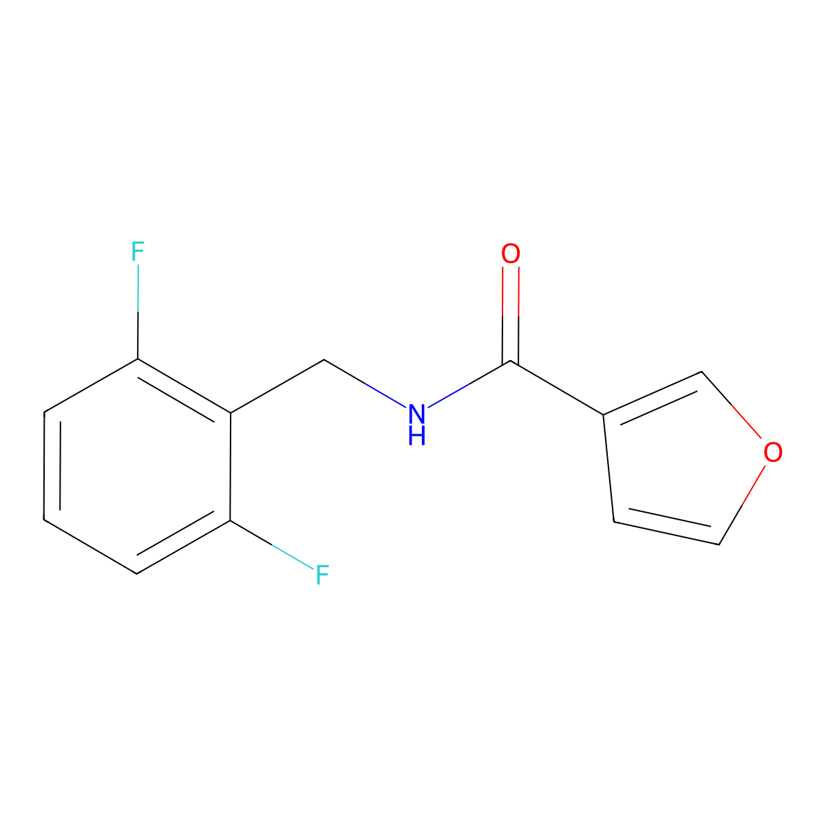 N-[(2,6-difluorophenyl)methyl]furan-3-carboxamide molecular structure, CAS 2322190-43-0