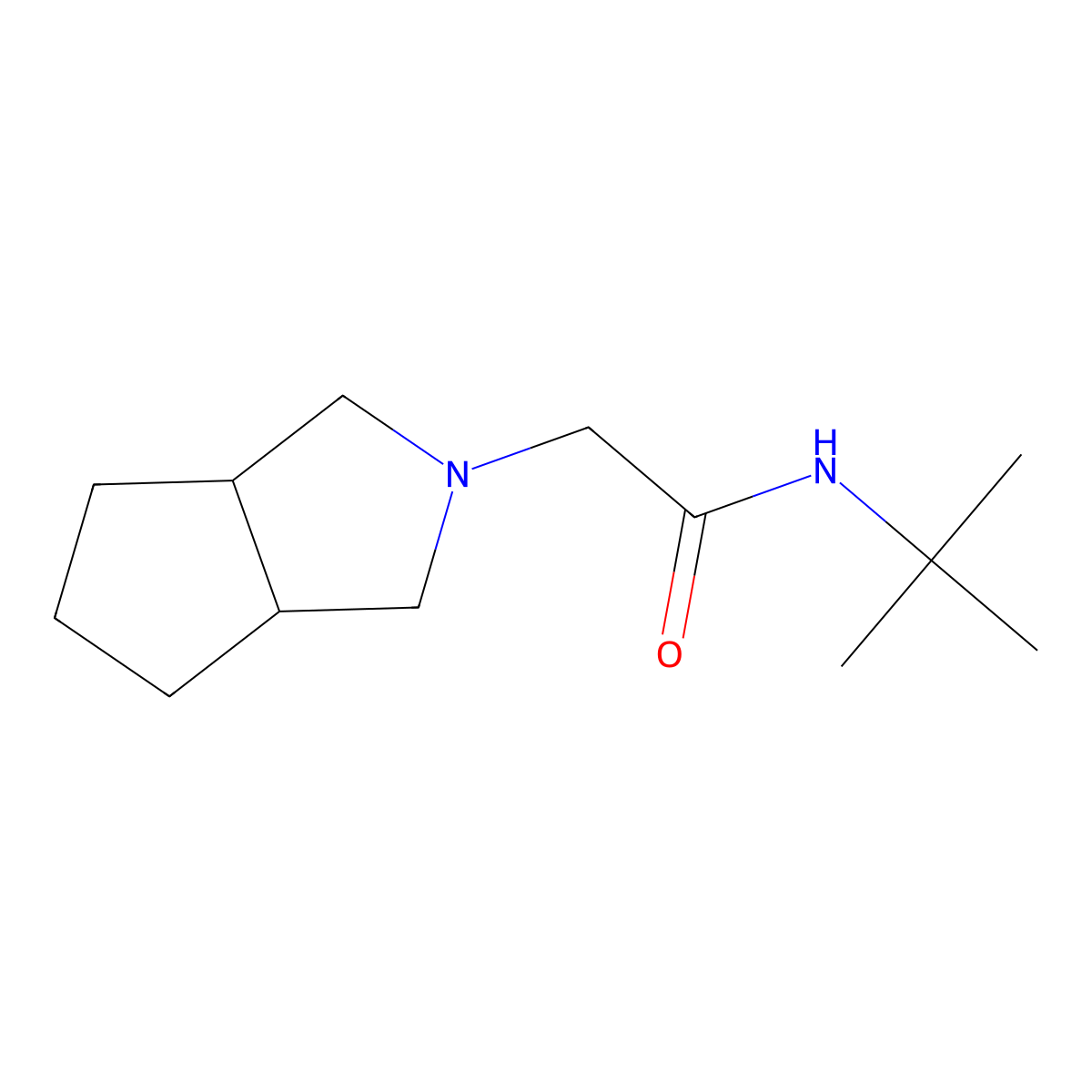 N-tert-butyl-2-{octahydrocyclopenta[c]pyrrol-2-yl}acetamide molecular structure, CAS 2322194-29-4