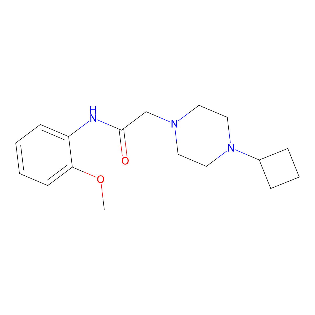 2-(4-cyclobutylpiperazin-1-yl)-N-(2-methoxyphenyl)acetamide molecular structure, CAS 2322195-30-0