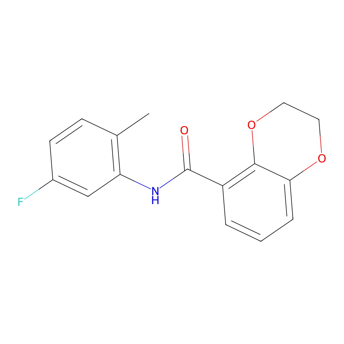 N-(5-fluoro-2-methylphenyl)-2,3-dihydro-1,4-benzodioxine-5-carboxamide molecular structure, CAS 2322209-16-3