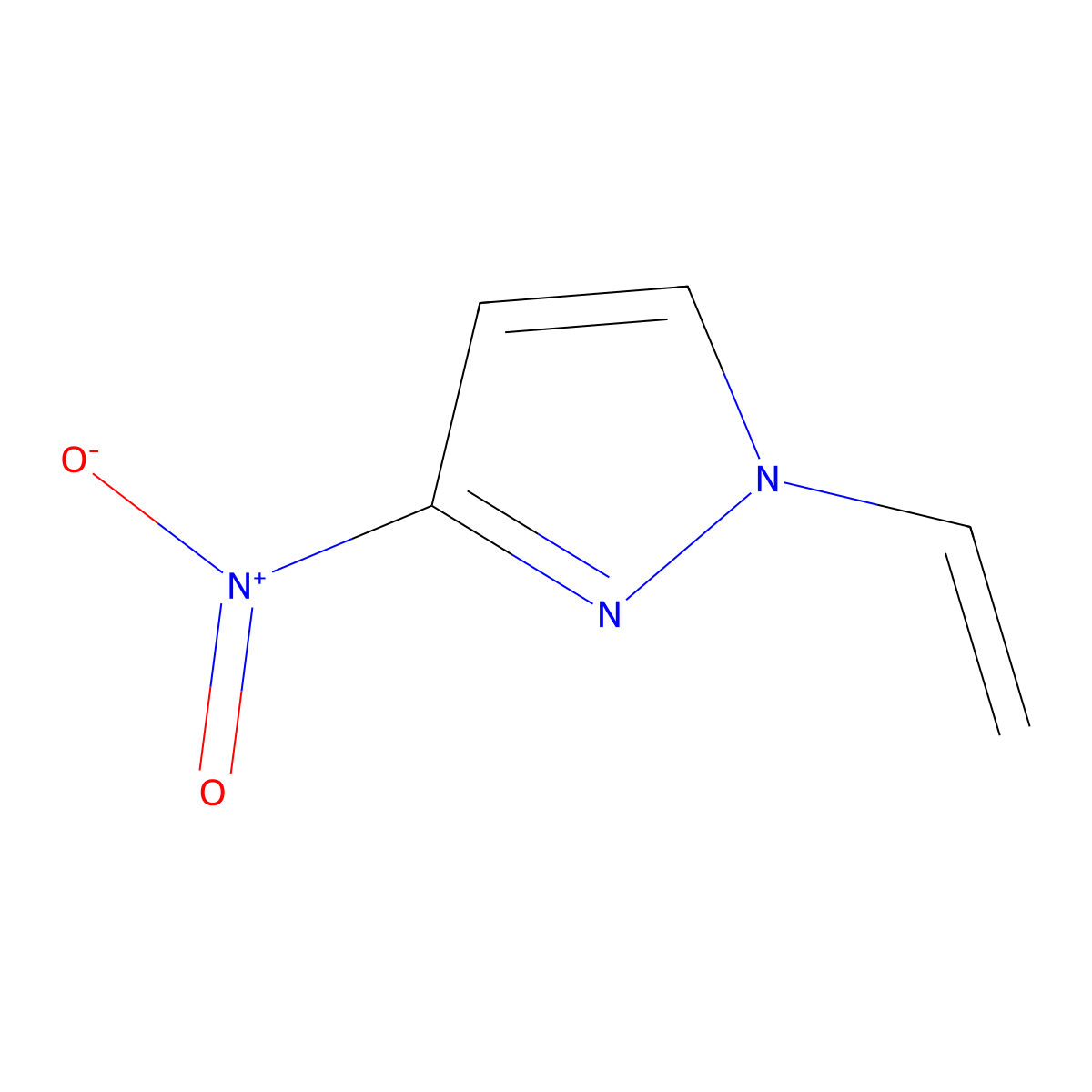 1-ethenyl-3-nitro-1H-pyrazole molecular structure, CAS 2322212-30-4