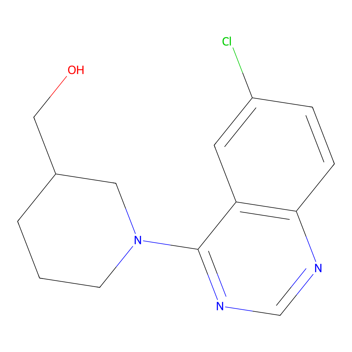 [1-(6-Chloroquinazolin-4-yl)piperidin-3-yl]methanol molecular structure, CAS 2322220-60-8