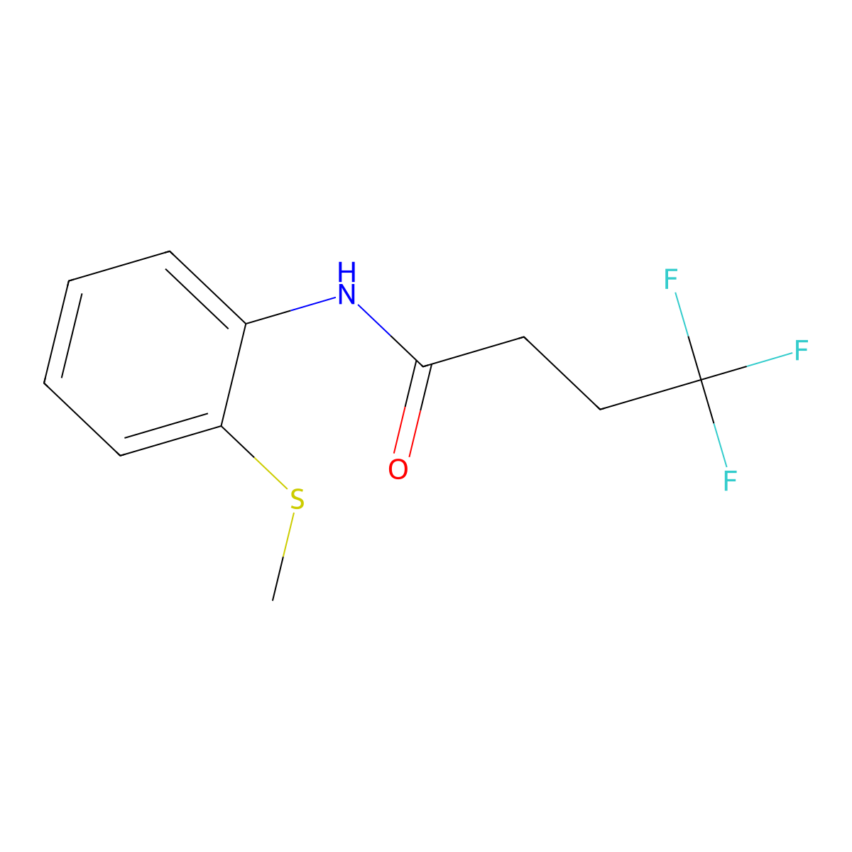 4,4,4-trifluoro-N-[2-(methylsulfanyl)phenyl]butanamide molecular structure, CAS 2322221-60-1