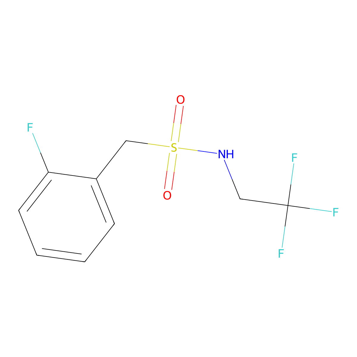 1-(2-Fluorophenyl)-N-(2,2,2-trifluoroethyl)methanesulfonamide molecular structure, CAS 2322223-92-5
