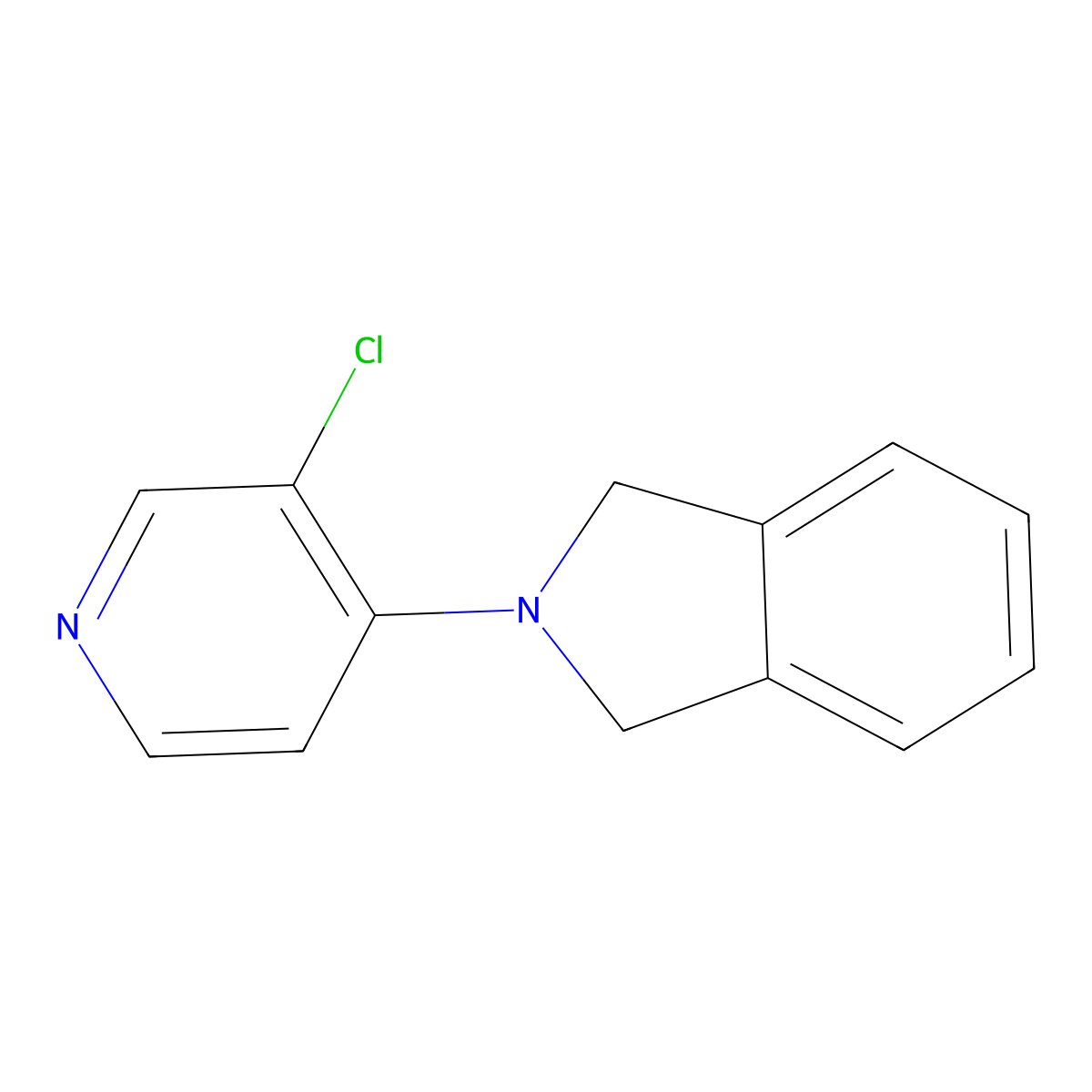 2-(3-chloropyridin-4-yl)-2,3-dihydro-1H-isoindole molecular structure, CAS 2322224-85-9