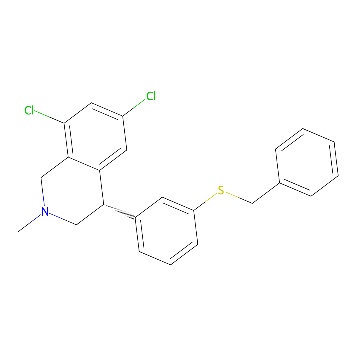 (S)-4-(3-(Benzylthio)phenyl)-6,8-dichloro-2-methyl-1,2,3,4-tetrahydroisoquinoline molecular structure, CAS 2322360-86-9