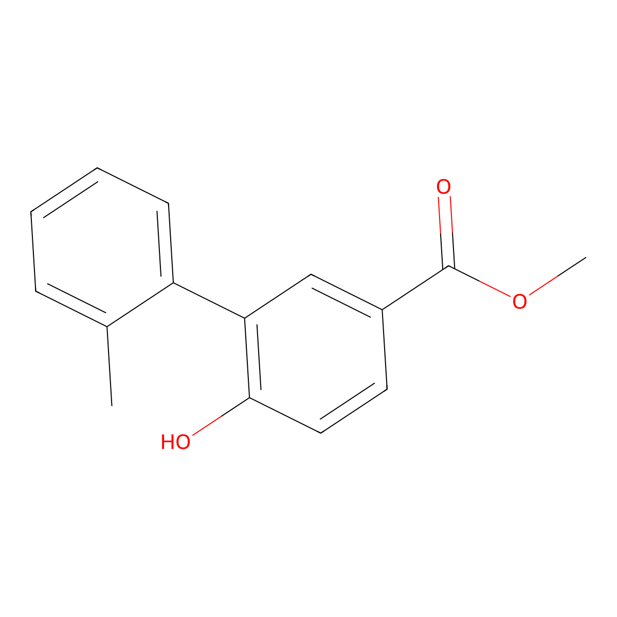 Methyl 6-hydroxy-2'-methyl-[1,1'-biphenyl]-3-carboxylate molecular structure, CAS 2322375-12-0