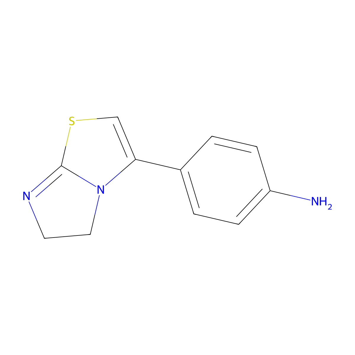 4-(5,6-Dihydroimidazo[2,1-b][1,3]thiazol-3-yl)aniline molecular structure, CAS 23224-05-7