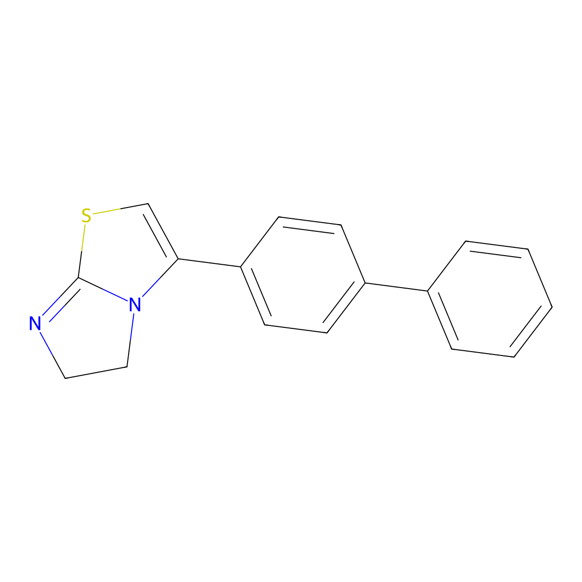 Imidazo[2,1-b]thiazole, 3-[1,1'-biphenyl]-4-yl-5,6-dihydro- molecular structure, CAS 23224-13-7