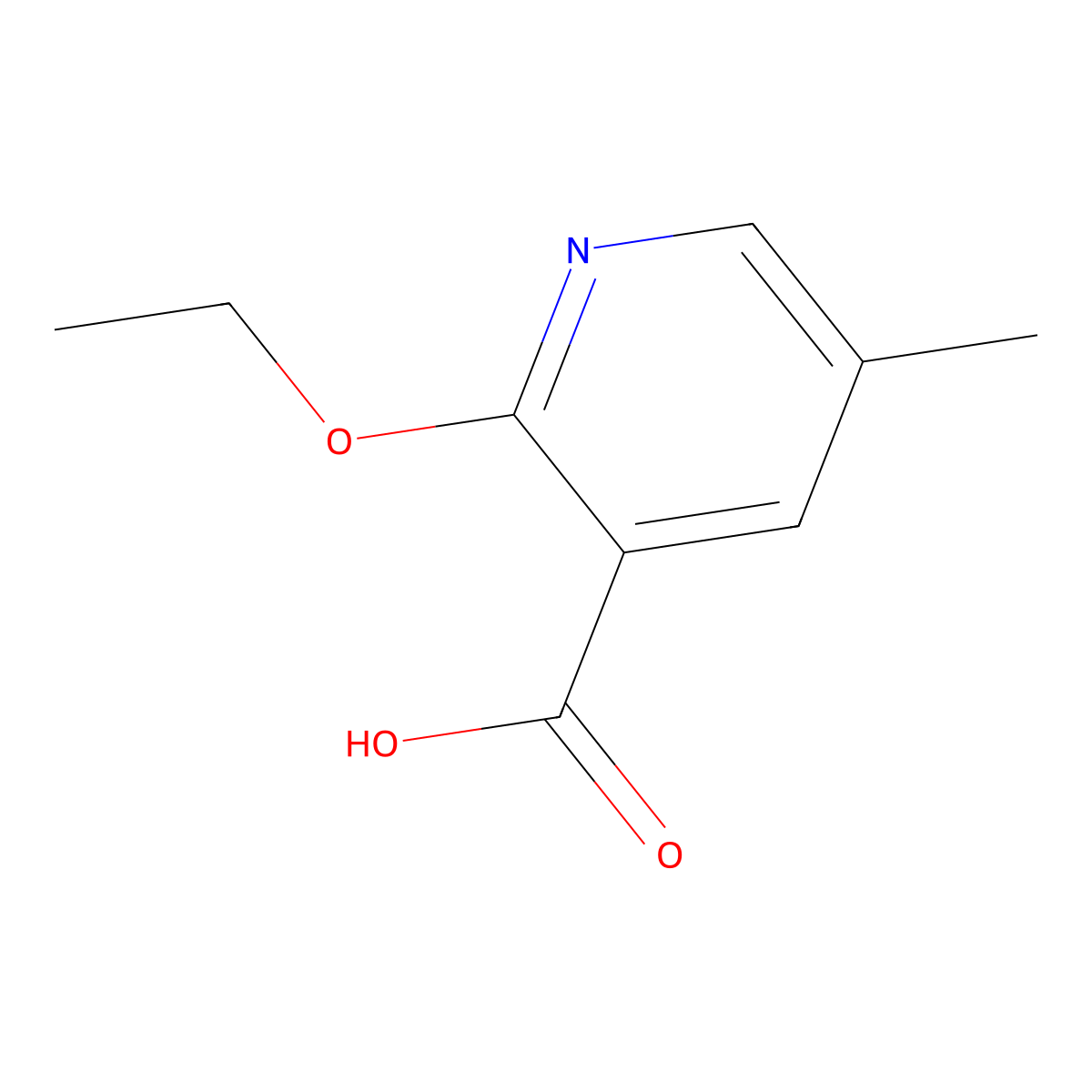 2-Ethoxy-5-methylnicotinic acid molecular structure, CAS 2322509-97-5