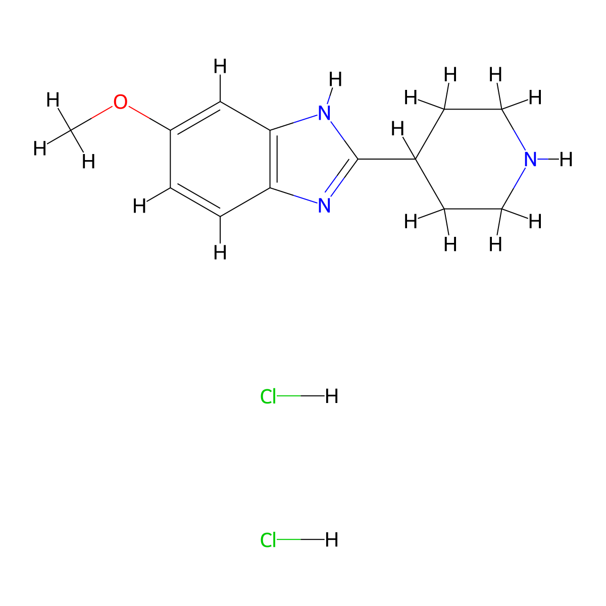 5-Methoxy-2-piperidin-4-yl-1H-benzimidazole dihydrochloride molecular structure, CAS 2322533-24-2