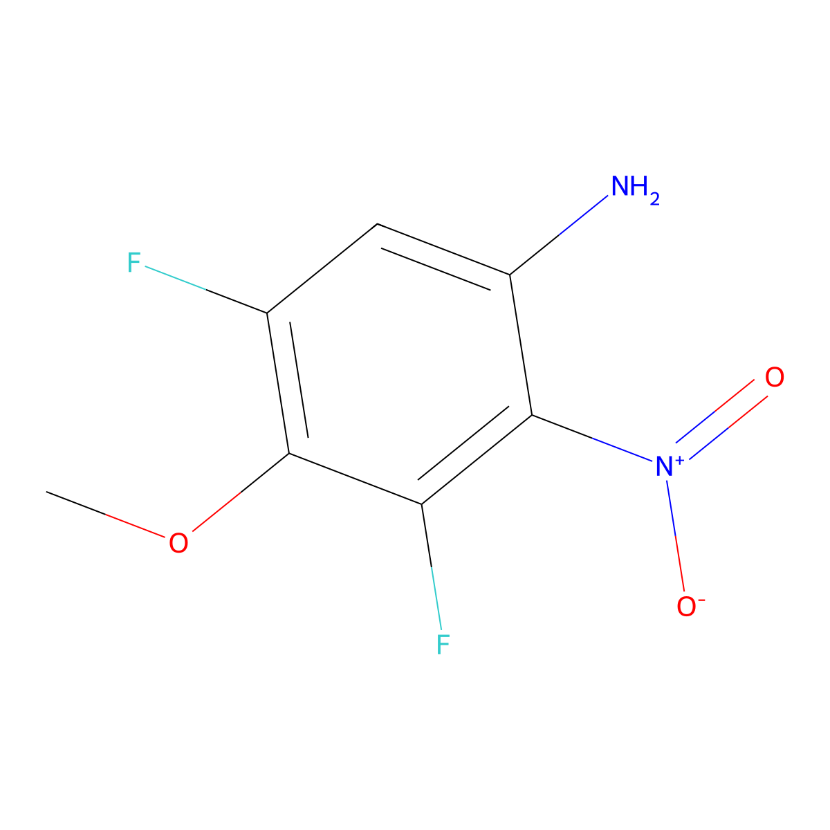 3,5-Difluoro-4-methoxy-2-nitroaniline molecular structure, CAS 2322533-28-6
