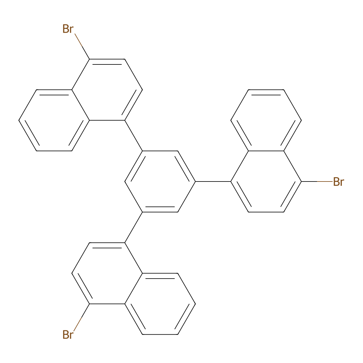 1,3,5-Tris(4-bromonaphthalen-1-yl)benzene molecular structure, CAS 2322533-42-4