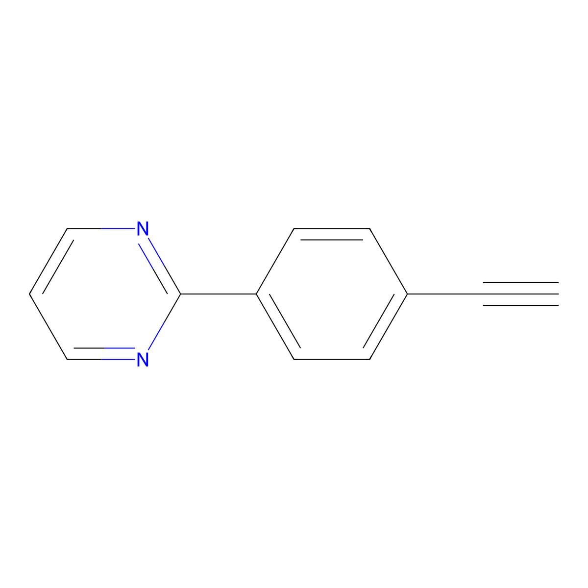 2-(4-Ethynylphenyl)pyrimidine molecular structure, CAS 2322586-58-1