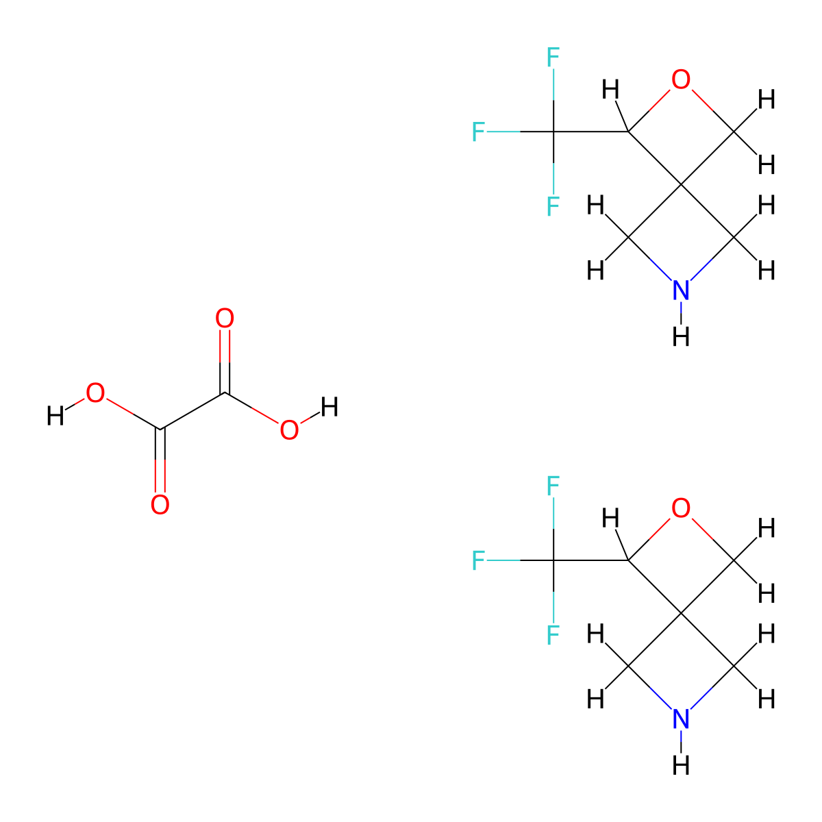 Oxalic acid;3-(trifluoromethyl)-2-oxa-6-azaspiro[3.3]heptane molecular structure, CAS 2322591-95-5