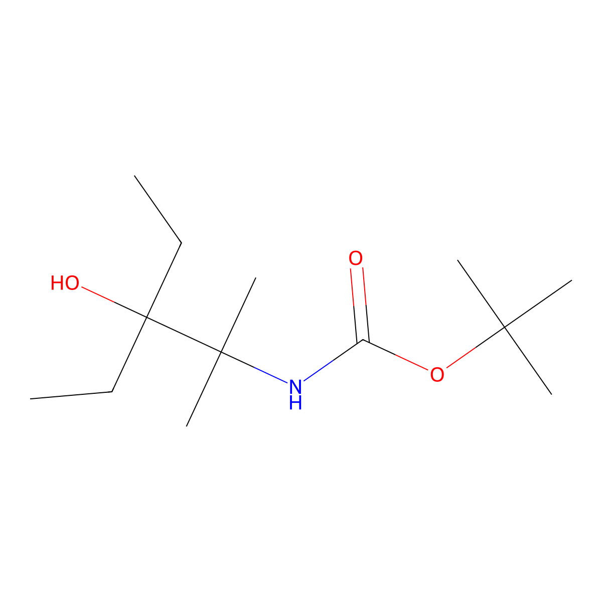 Tert-butyl n-(3-ethyl-3-hydroxy-2-methylpentan-2-yl)carbamate molecular structure, CAS 2322599-54-0