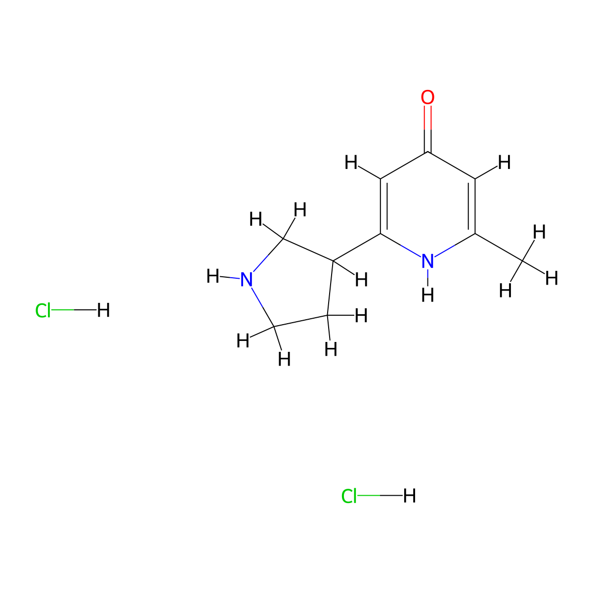 2-methyl-6-pyrrolidin-3-yl-1H-pyridin-4-one;dihydrochloride molecular structure, CAS 2322618-96-0