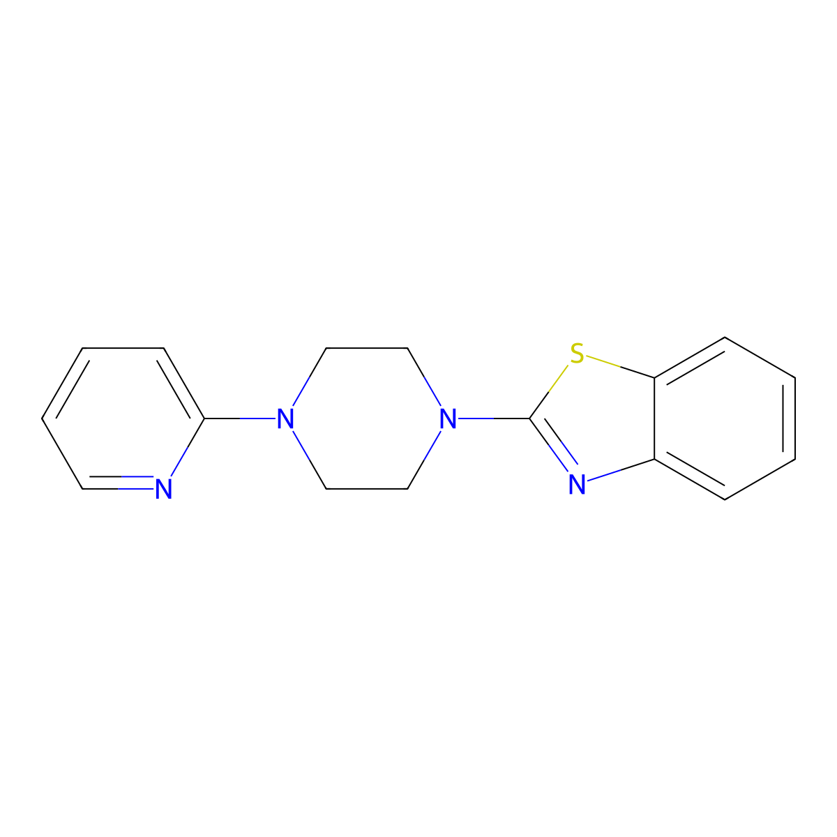 2-(4-(Pyridin-2-yl)piperazin-1-yl)benzo[d]thiazole molecular structure, CAS 232262-84-9