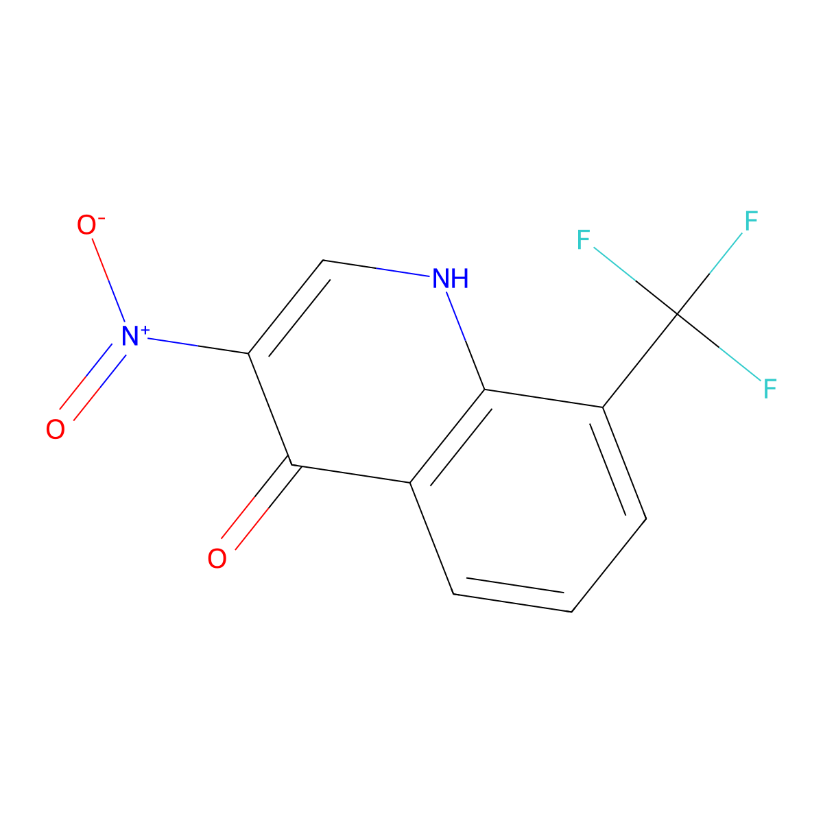 3-Nitro-8-(trifluoromethyl)quinolin-4-ol molecular structure, CAS 2322627-28-9