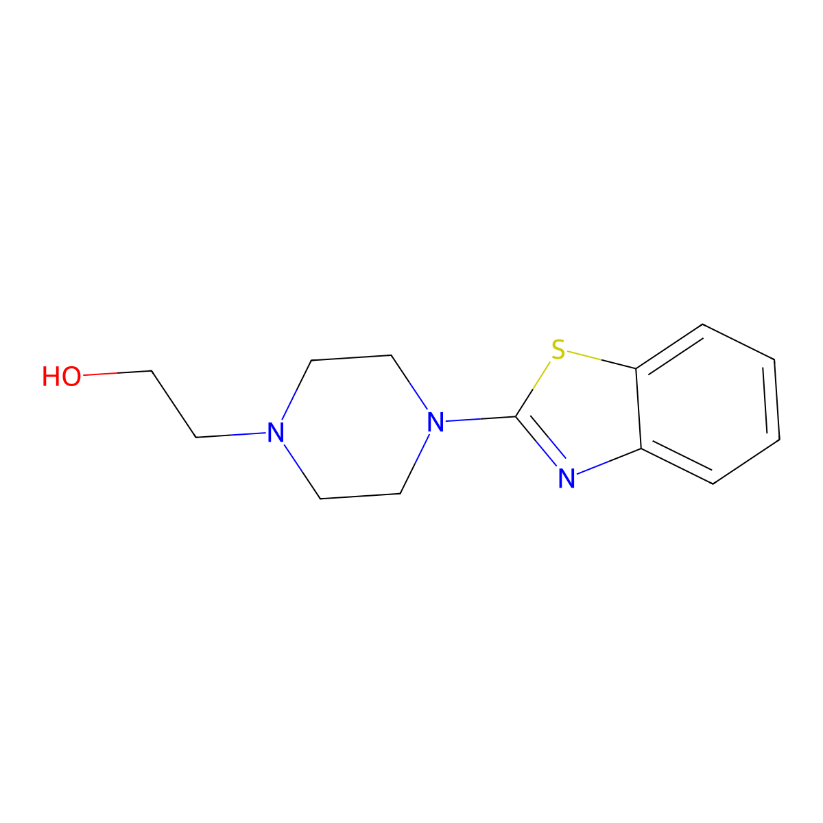 2-[4-(1,3-Benzothiazol-2-yl)piperazino]-1-ethanol molecular structure, CAS 232263-28-4
