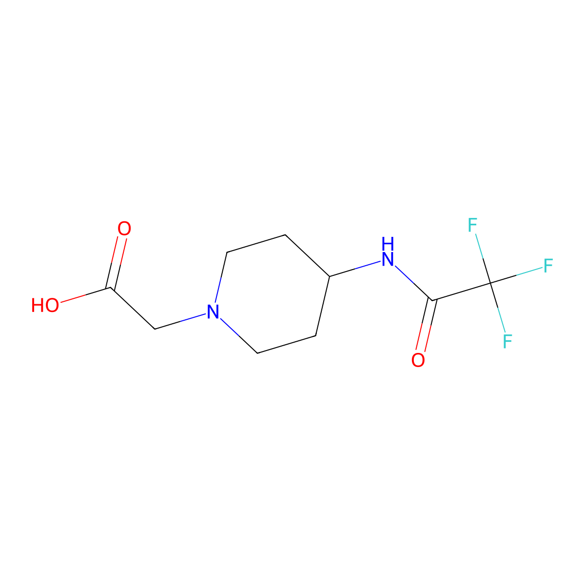2-[4-(Trifluoroacetamido)piperidin-1-yl]acetic acid molecular structure, CAS 2322648-05-3