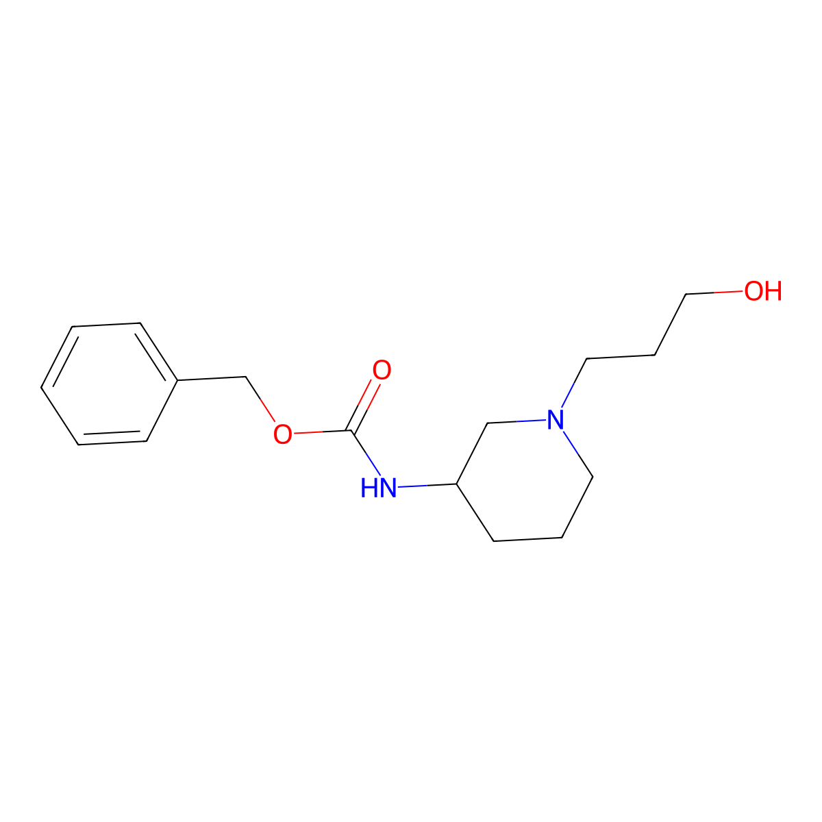 benzyl N-[1-(3-hydroxypropyl)piperidin-3-yl]carbamate molecular structure, CAS 2322654-85-1
