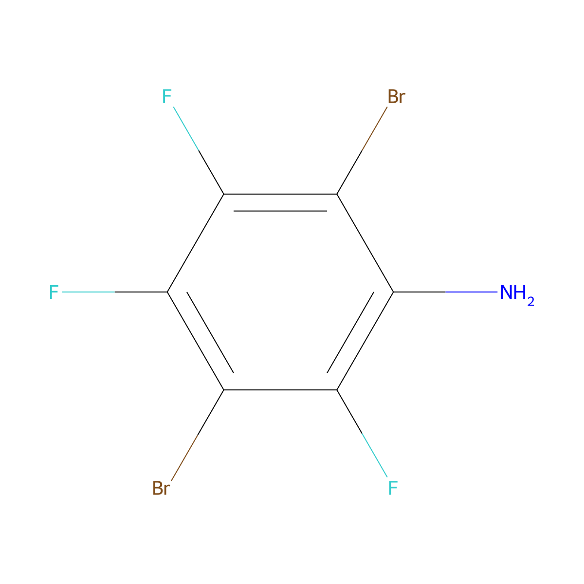 2,5-Dibromo-3,4,6-trifluoroaniline molecular structure, CAS 232267-32-2