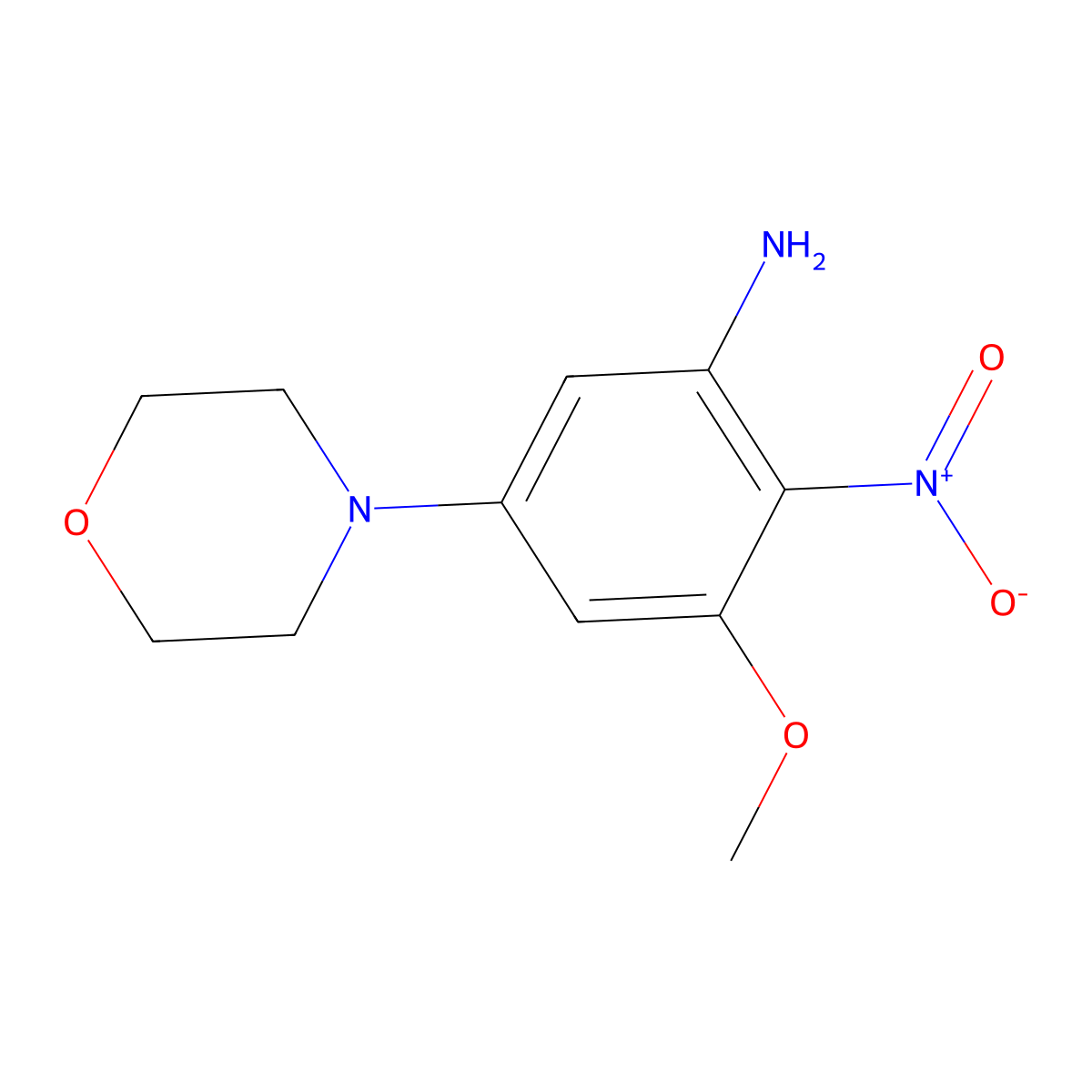 3-Methoxy-5-morpholino-2-nitroaniline molecular structure, CAS 2322675-85-2