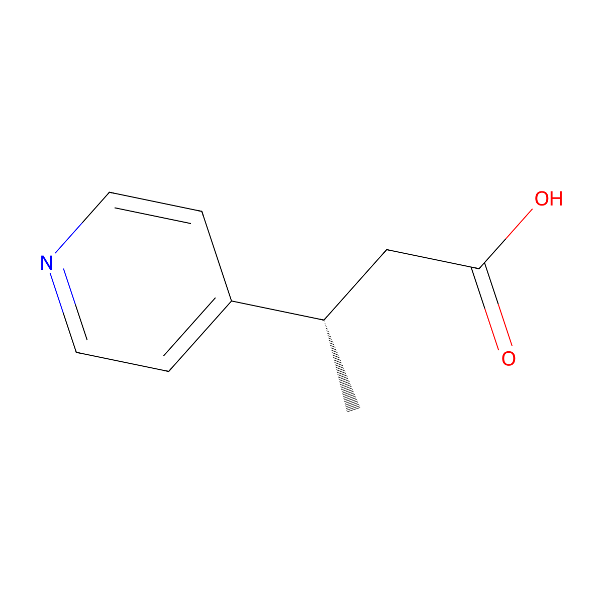 (3S)-3-(pyridin-4-yl)butanoic acid molecular structure, CAS 2322686-84-8