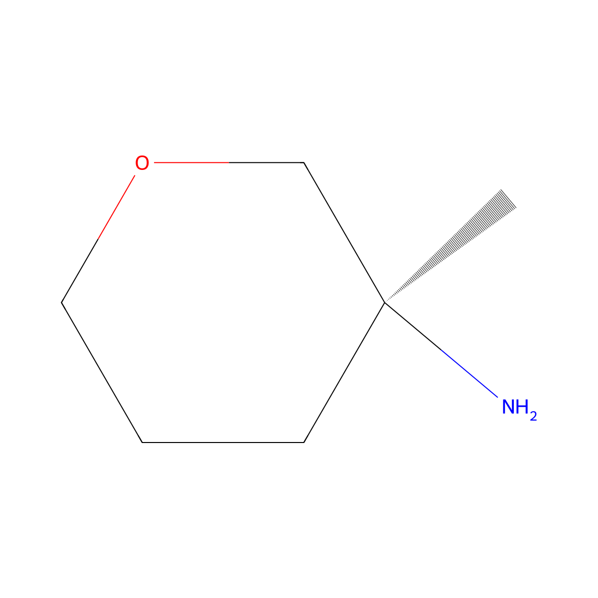 (3S)-3-Methyl-tetrahydro-pyran-3-ylamine molecular structure, CAS 2322691-87-0