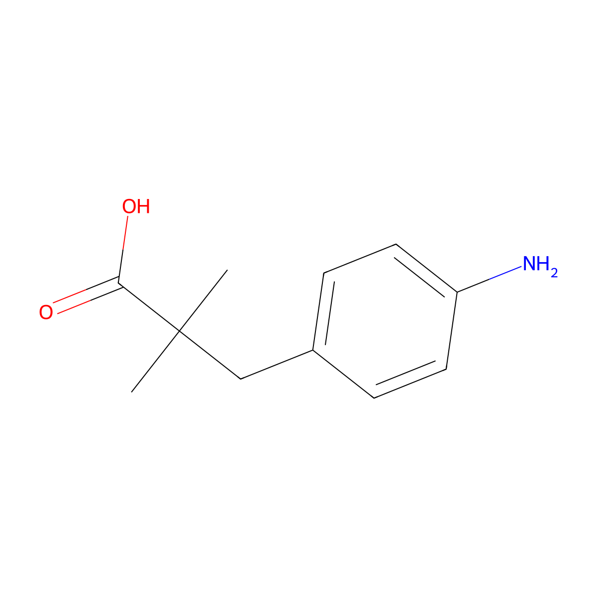 3-(4-Aminophenyl)-2,2-dimethylpropanoic acid molecular structure, CAS 2322694-58-4