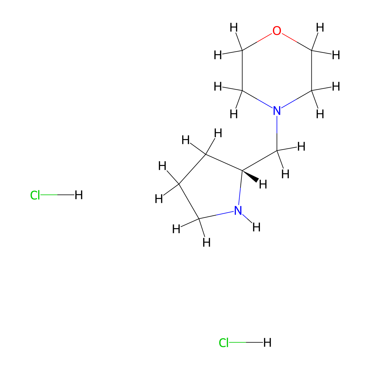 (R)-4-(2-Pyrrolidinylmethyl)morpholine 2HCl molecular structure, CAS 2322698-41-7