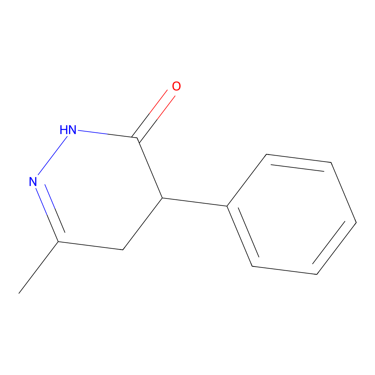 6-Methyl-4-phenyl-4,5-dihydropyridazin-3(2H)-one molecular structure, CAS 23227-98-7