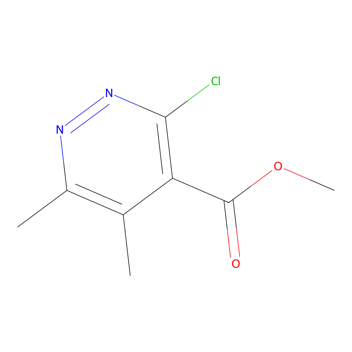 Methyl 3-chloro-5,6-dimethylpyridazine-4-carboxylate molecular structure, CAS 2322700-07-0