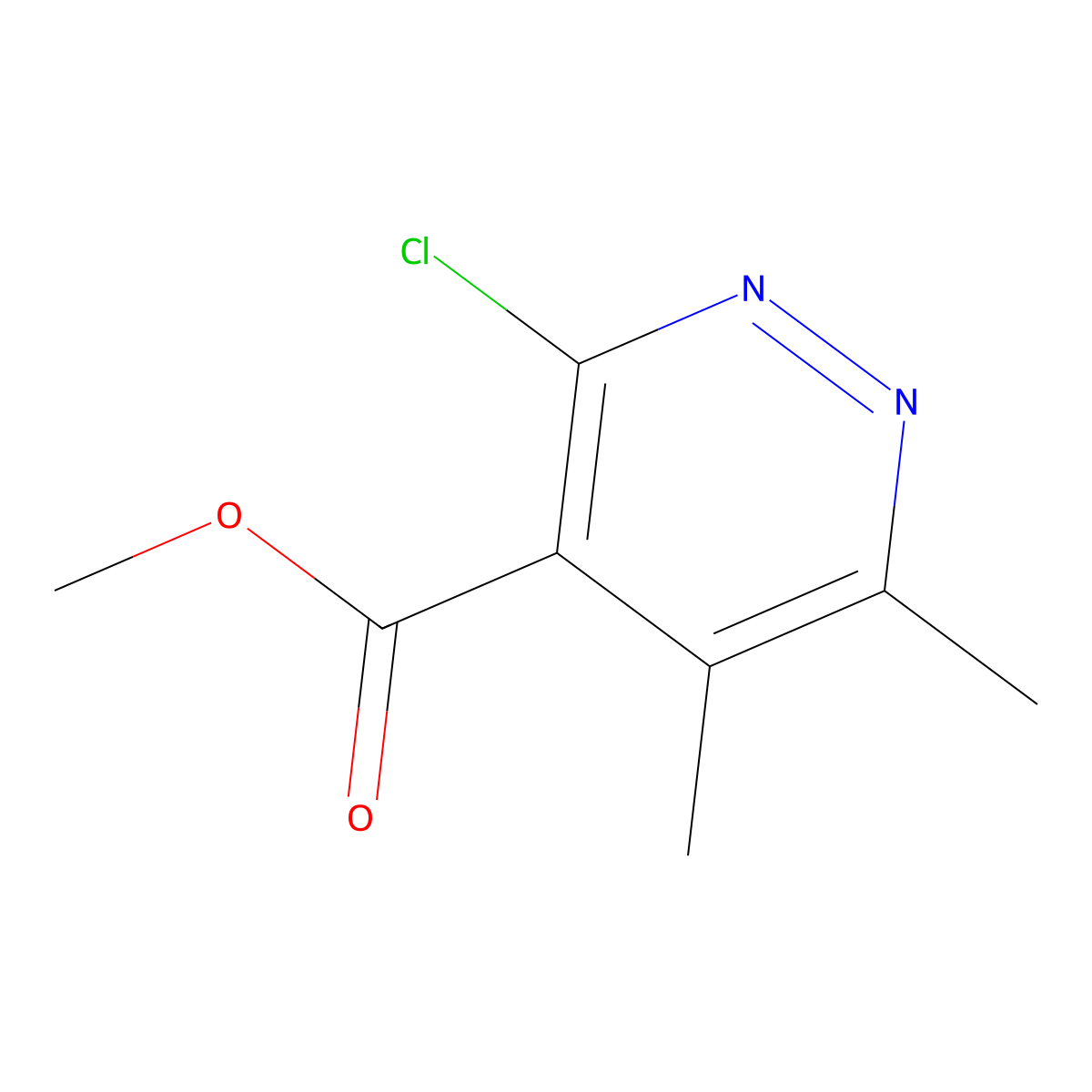 Methyl 3-chloro-5,6-dimethylpyridazine-4-carboxylate molecular structure, CAS 2322700-07-0