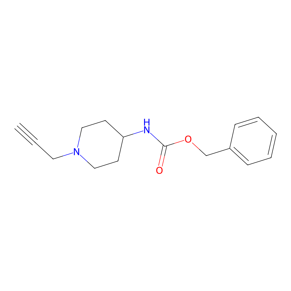 benzyl N-[1-(prop-2-yn-1-yl)piperidin-4-yl]carbamate molecular structure, CAS 2322715-69-3