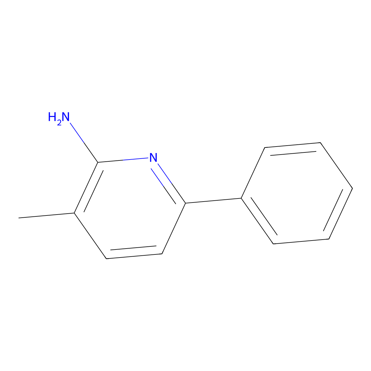 2-Pyridinamine, 3-methyl-6-phenyl- molecular structure, CAS 232272-03-6