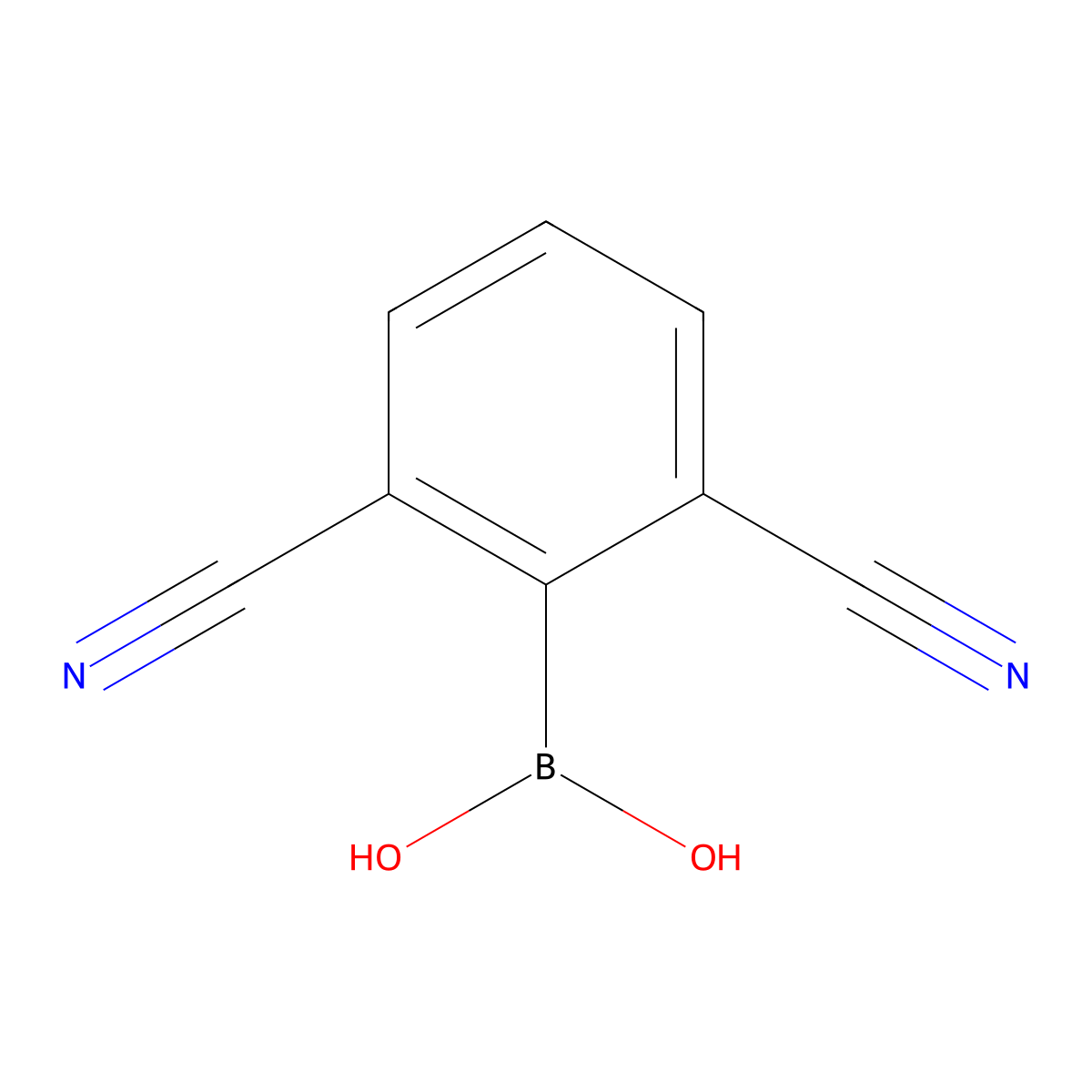 (2,6-Dicyanophenyl)boronic acid molecular structure, CAS 232275-35-3