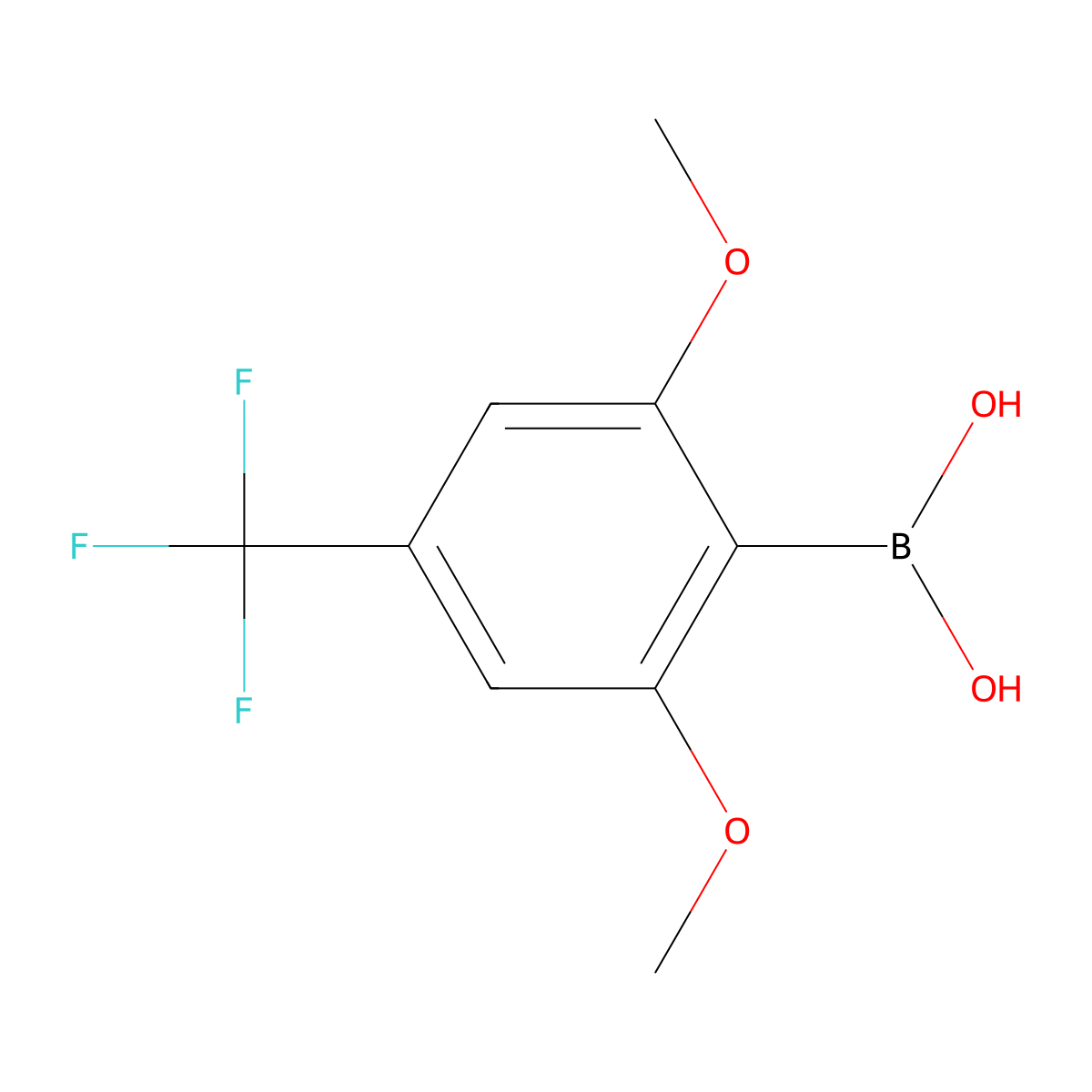 (2,6-Dimethoxy-4-(trifluoromethyl)phenyl)boronic acid molecular structure, CAS 232275-37-5