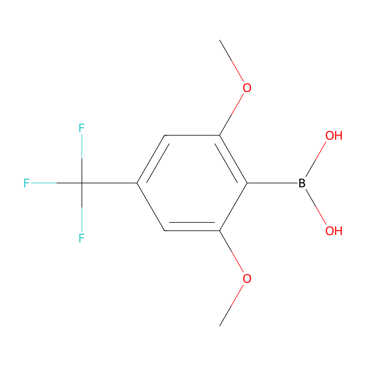 (2,6-Dimethoxy-4-(trifluoromethyl)phenyl)boronic acid molecular structure, CAS 232275-37-5