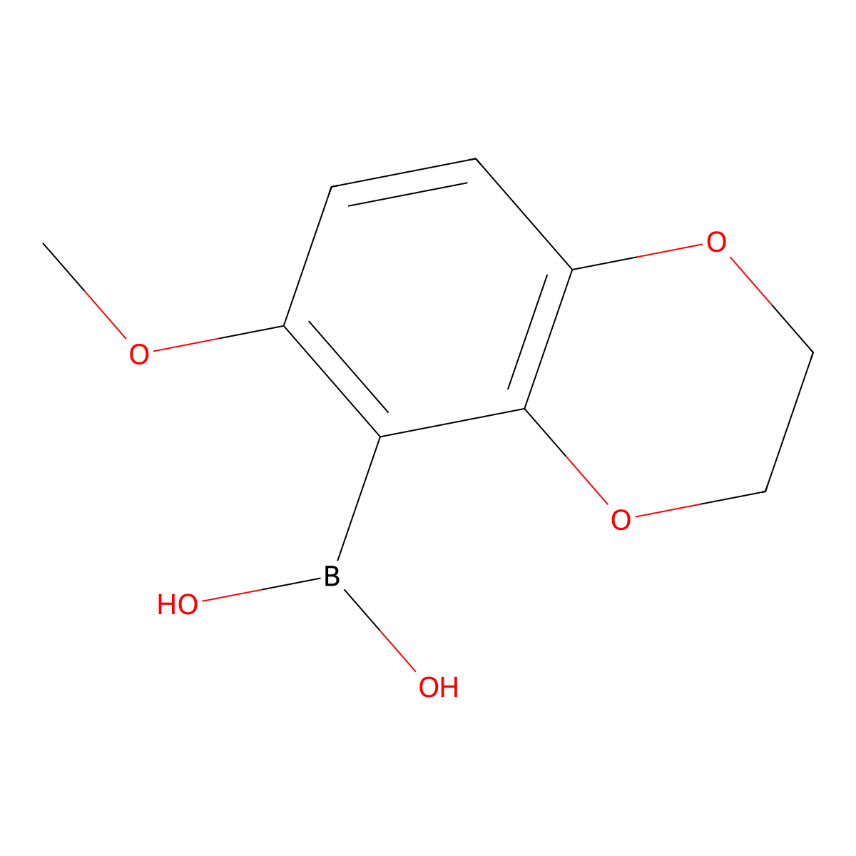 6-Methoxy-2,3-dihydro-benzo[1,4]dioxin-5-yl-boronic acid molecular structure, CAS 232275-40-0