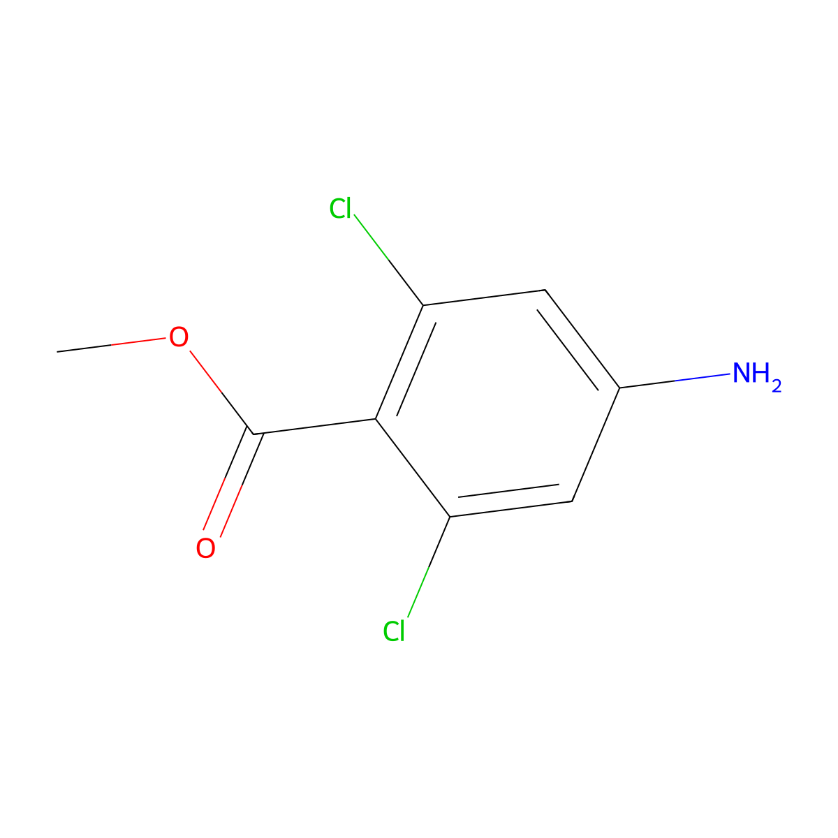 Methyl 4-amino-2,6-dichlorobenzoate molecular structure, CAS 232275-49-9