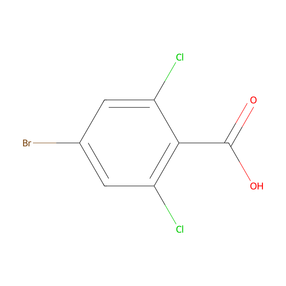 4-Bromo-2,6-dichlorobenzoic acid molecular structure, CAS 232275-51-3
