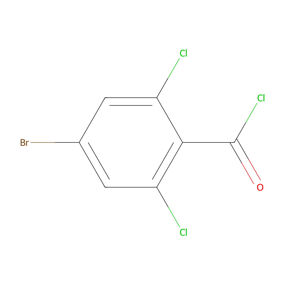 4-Bromo-2,6-dichlorobenzoyl chloride molecular structure, CAS 232275-52-4