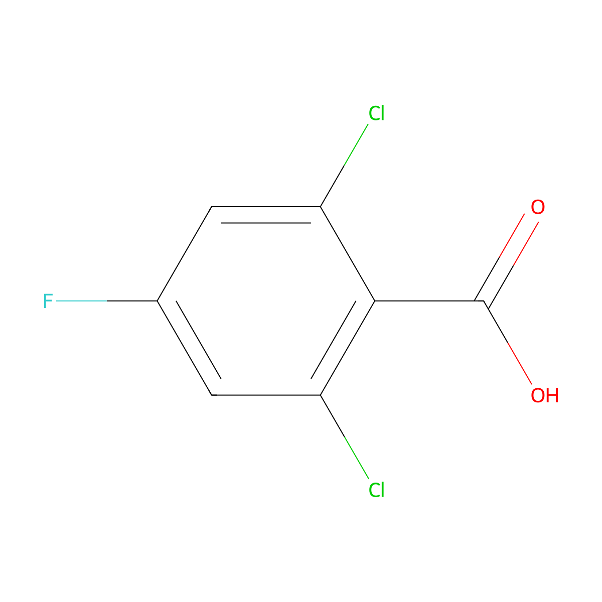 2,6-Dichloro-4-fluorobenzoic acid molecular structure, CAS 232275-55-7