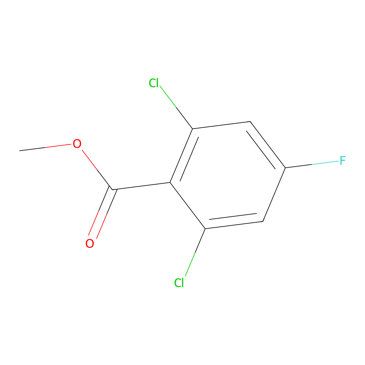 Methyl 2,6-dichloro-4-fluorobenzoate molecular structure, CAS 232275-56-8