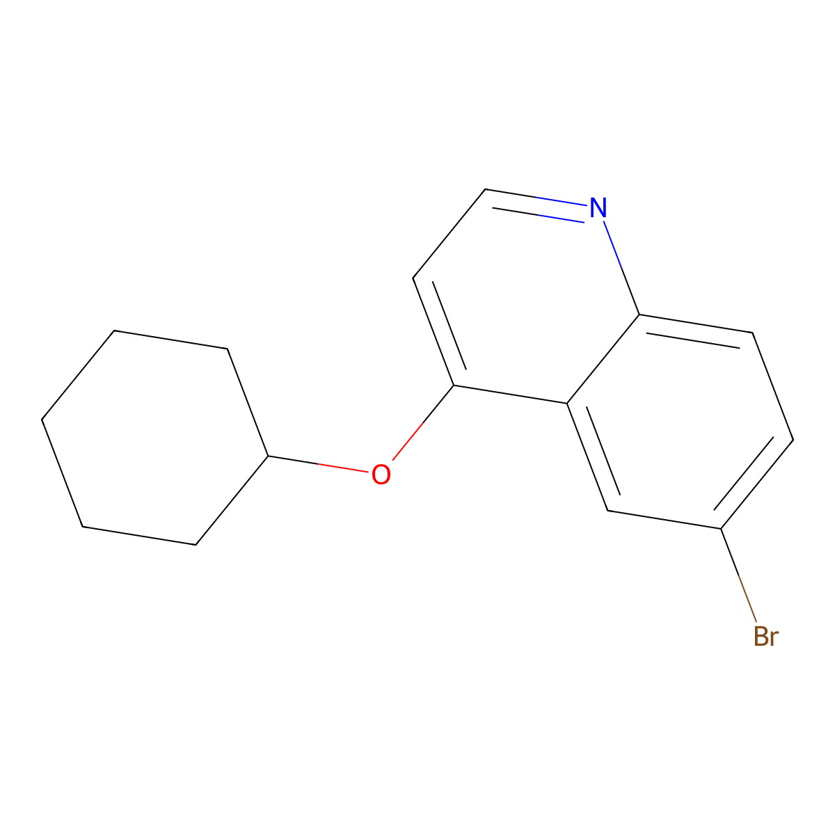 6-Bromo-4-(cyclohexyloxy)quinoline molecular structure, CAS 2322760-57-4