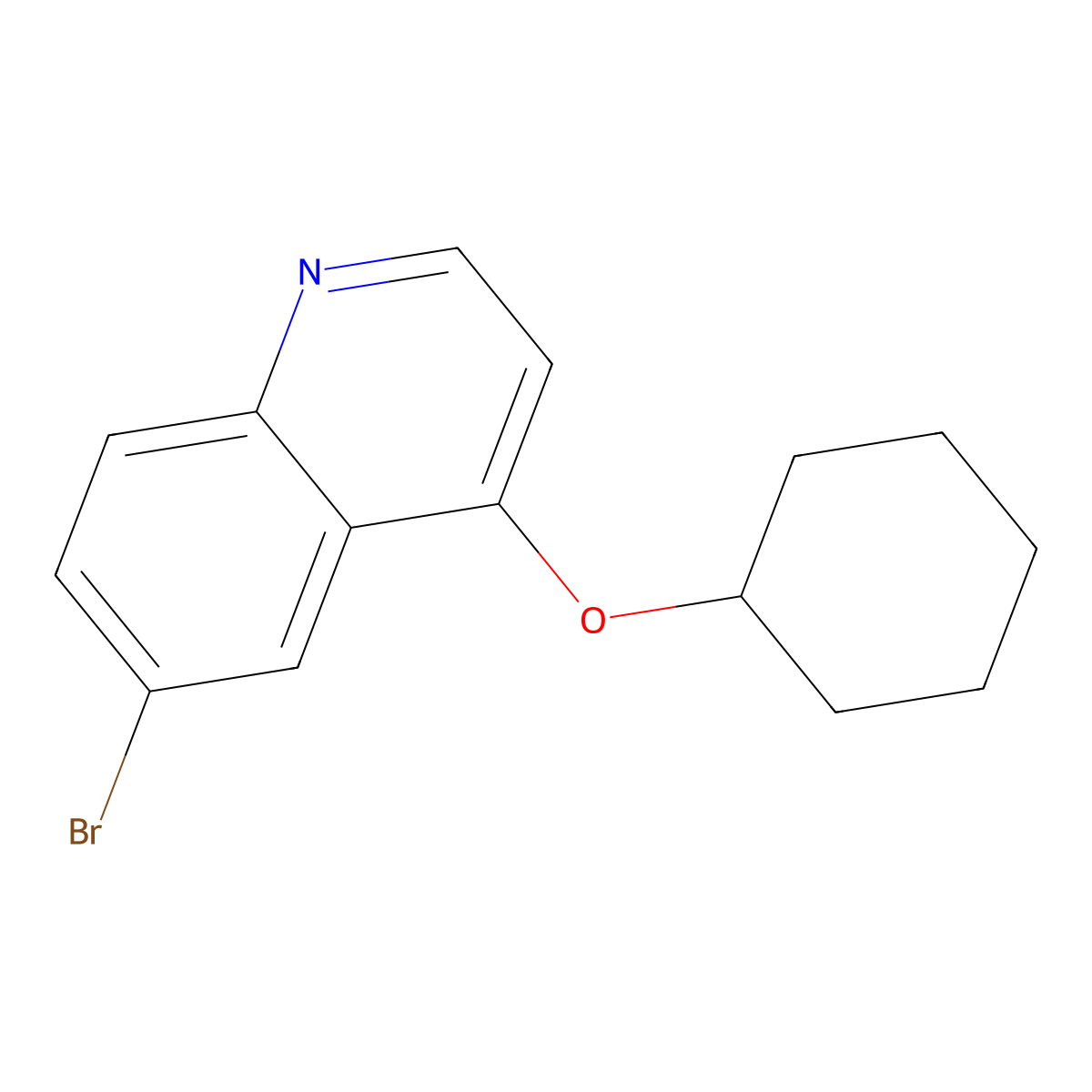 6-Bromo-4-(cyclohexyloxy)quinoline molecular structure, CAS 2322760-57-4