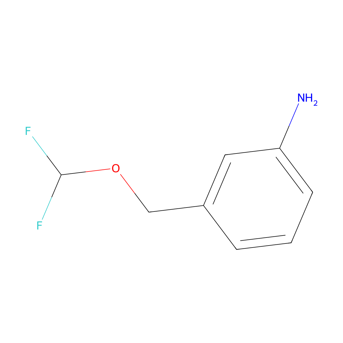 3-[(Difluoromethoxy)methyl]aniline molecular structure, CAS 2322788-12-3