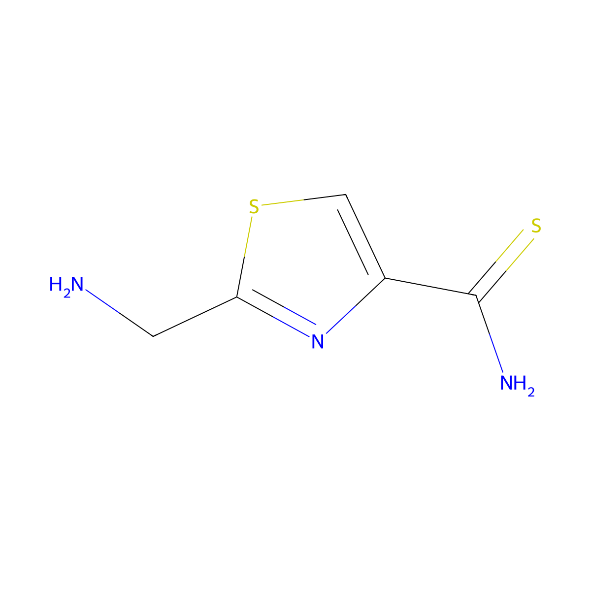 2-(Aminomethyl)-1,3-thiazole-4-carbothioamide molecular structure, CAS 232280-76-1